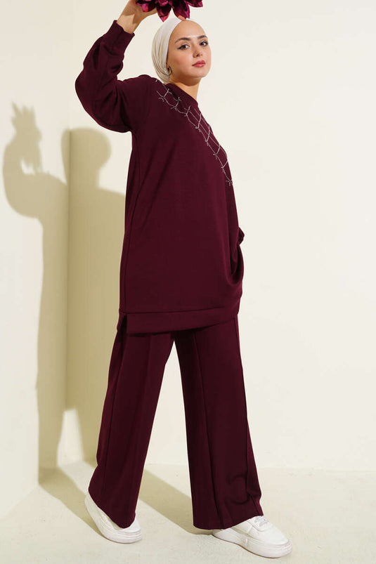 طقم من قطعتين مزين بحجر الصليب - دامسون