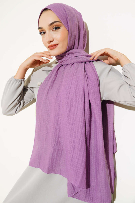 Châle en coton carré violet