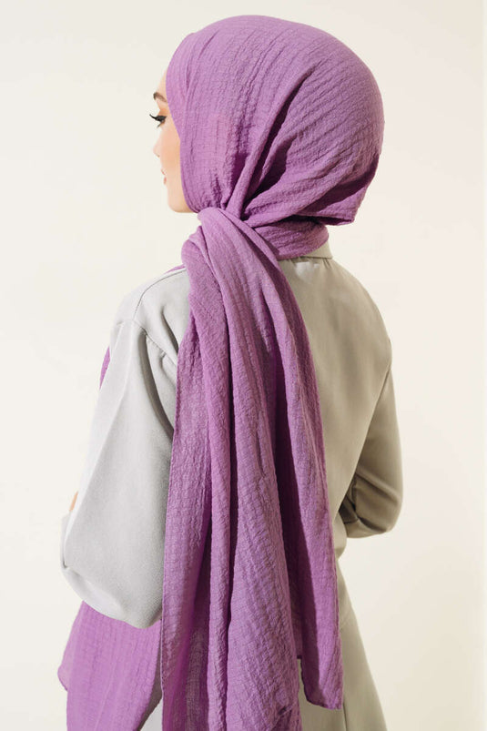 Châle en coton carré violet