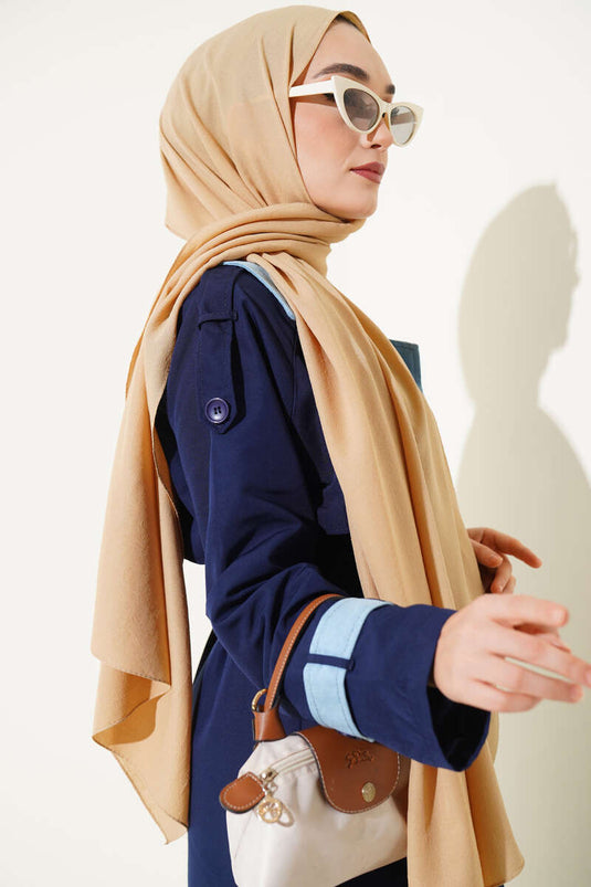 Châle Cazz uni beige sable