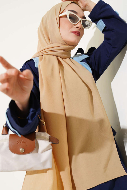 Châle Cazz uni beige sable