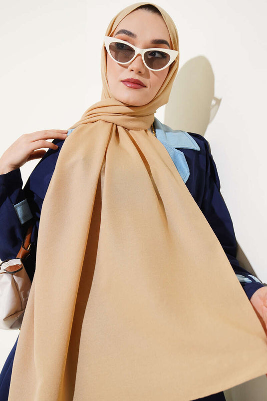 Châle Cazz uni beige sable