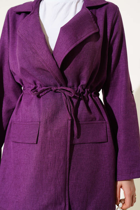 Linen Suit Violet with Jacket