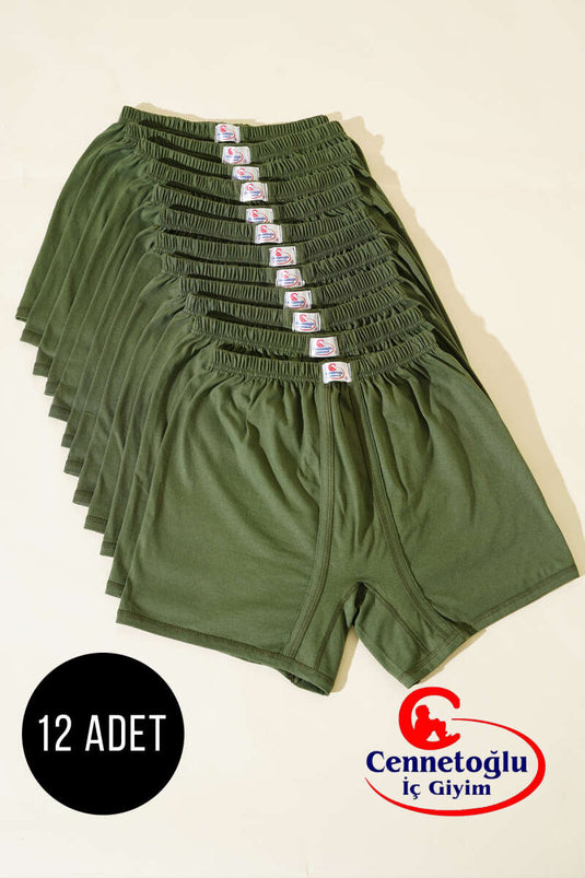 Cennetoğlu 12-Pack Men's Boxer Khaki
