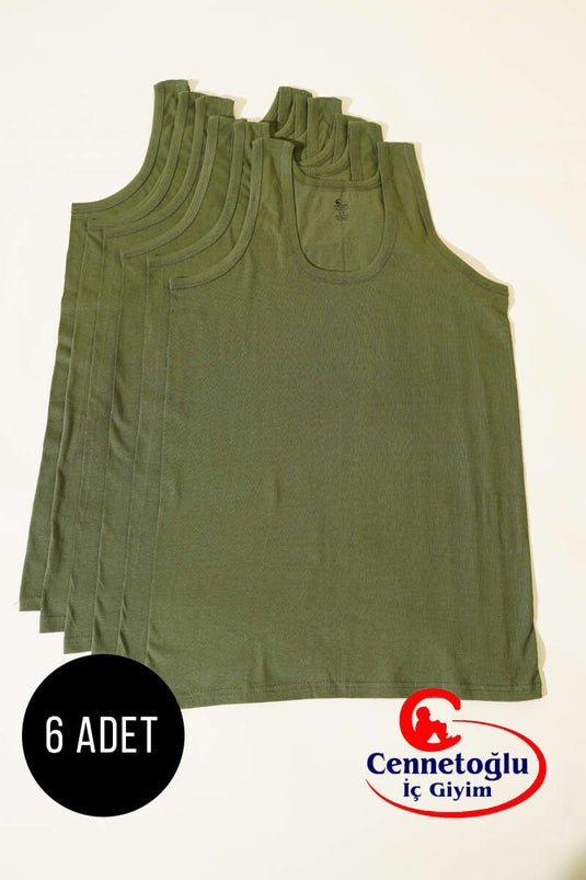 Cennetoğlu 6-Pack Men's Undershirt Khaki