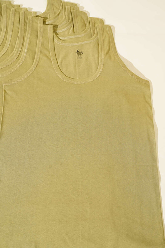 قميص داخلي للرجال من Cennetoğlu مكون من 6 قطع باللون الكاكي الجديد