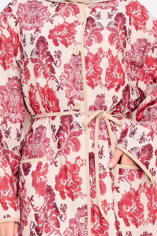 Veste matelassée bohème avec détails de poches -3