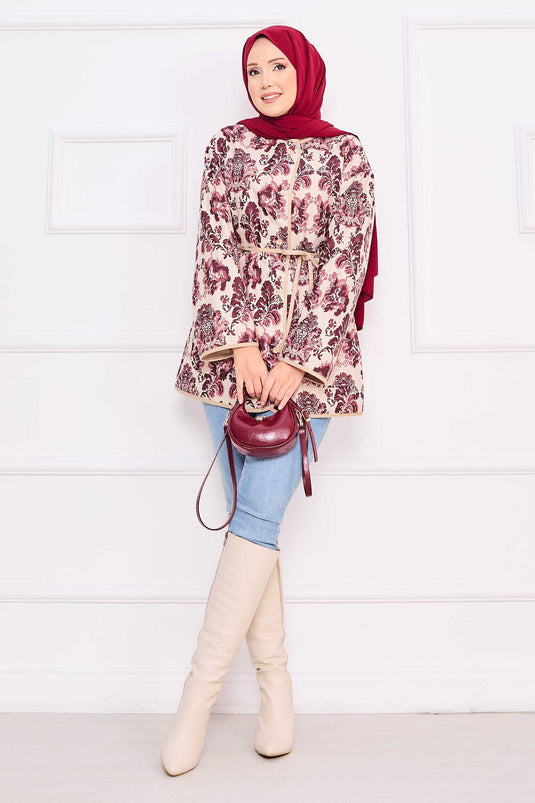 Veste matelassée bohème avec détails de poches -7