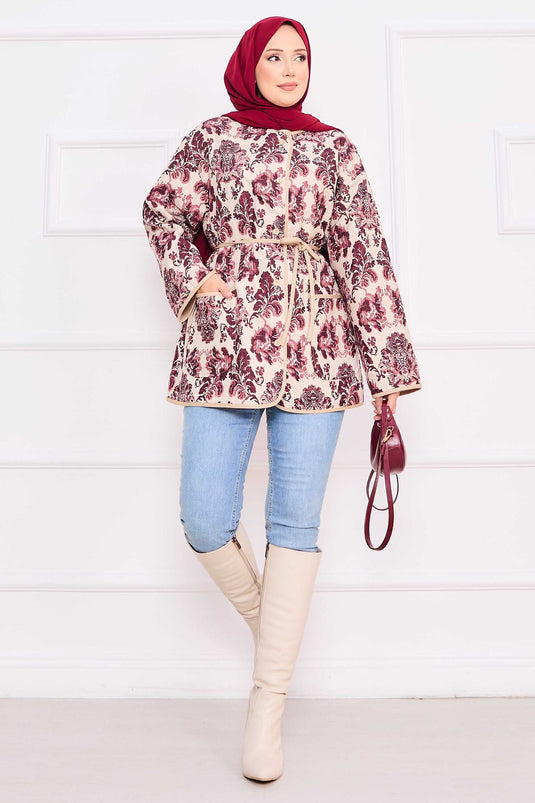 Veste matelassée bohème avec détails de poches -7