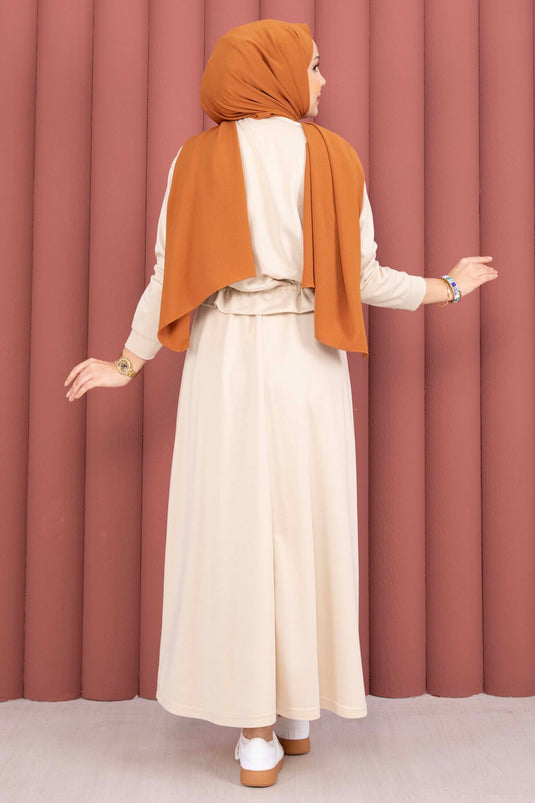 Stone Pocket Detail Crop & Skirt Two-Piece Set