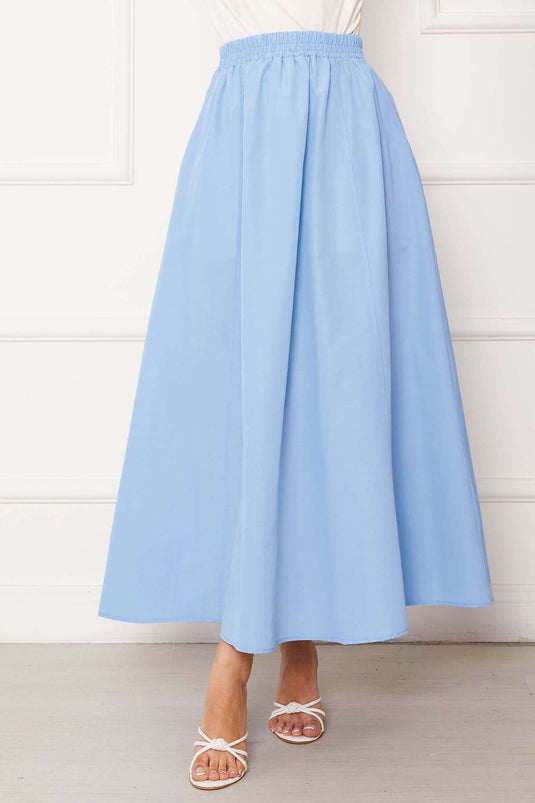 Jupe sportive Terikoton à poches détaillées, bleu bébé