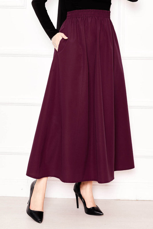 Jupe sportive en coton éponge avec détails de poche