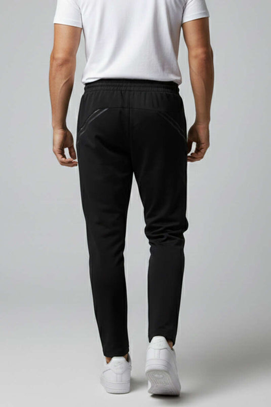 Men's Sweatpants with Side Zipper Black