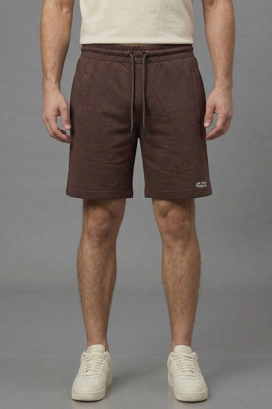 Men's Shorts with Zipper Pocket Brown