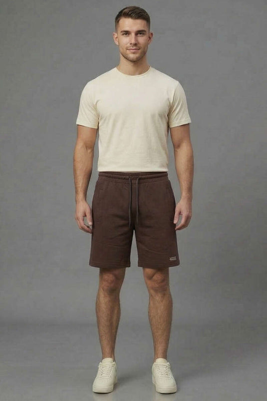 Men's Shorts with Zipper Pocket Brown
