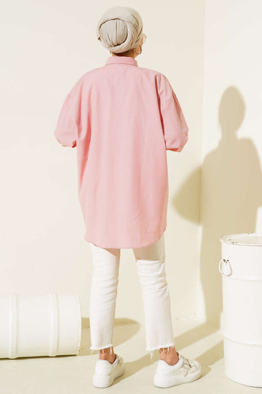 Camicia a catena con tasche e polsini Polvere