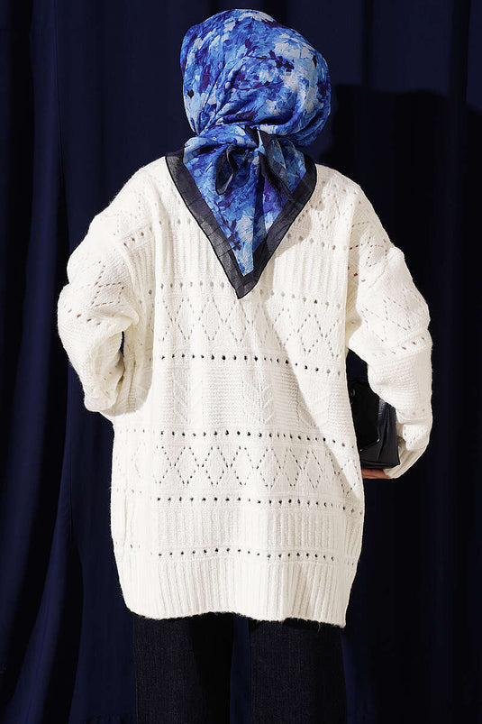 Strickjacke Mit Taschen In Ecru