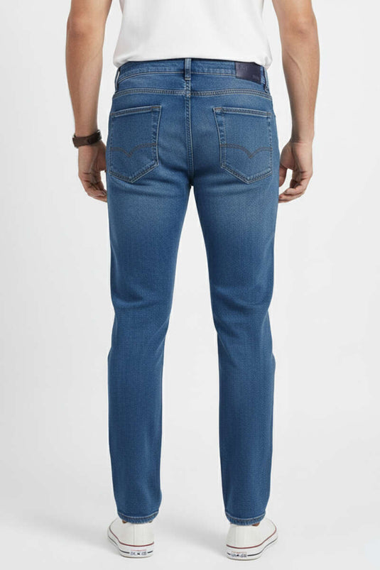 Men's Narrow-Leg Jeans with Pockets Blue