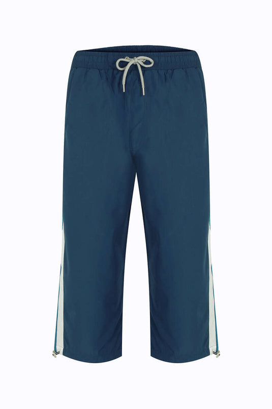 Capri Shorts Badedragt med lommer lyse marineblå