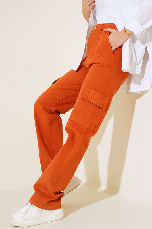 السراويل البضائع مع بلاط جيوب