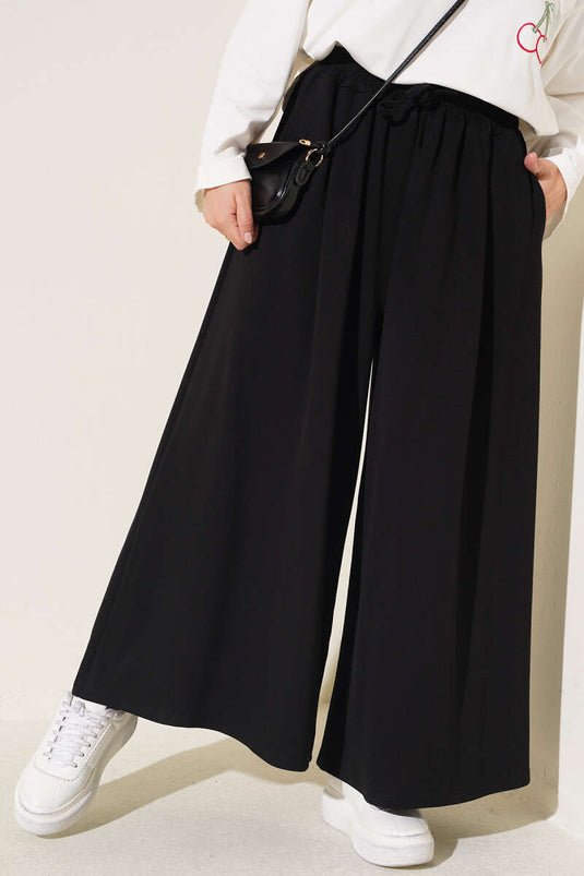 Losse Zwarte Broek Met Zakken