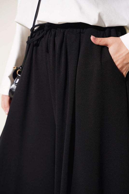 Losse Zwarte Broek Met Zakken