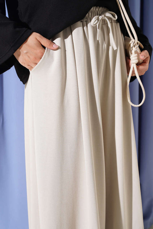 Pantalon Large Avec Poches Et Décorations