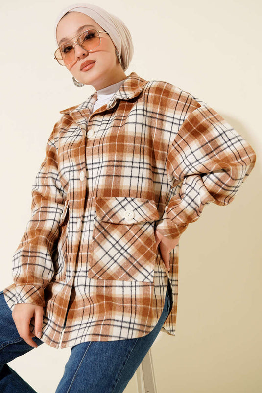 Lumberjack Jacket with Pockets, Tan
