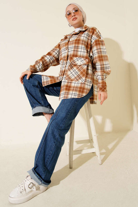 Lumberjack Jacket with Pockets, Tan