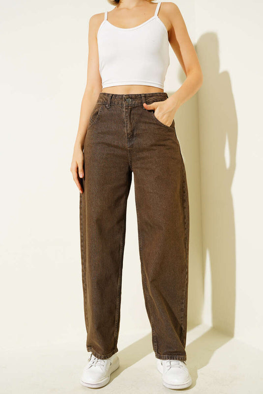 Cepli Palazzo Kot Pantolon Kahve