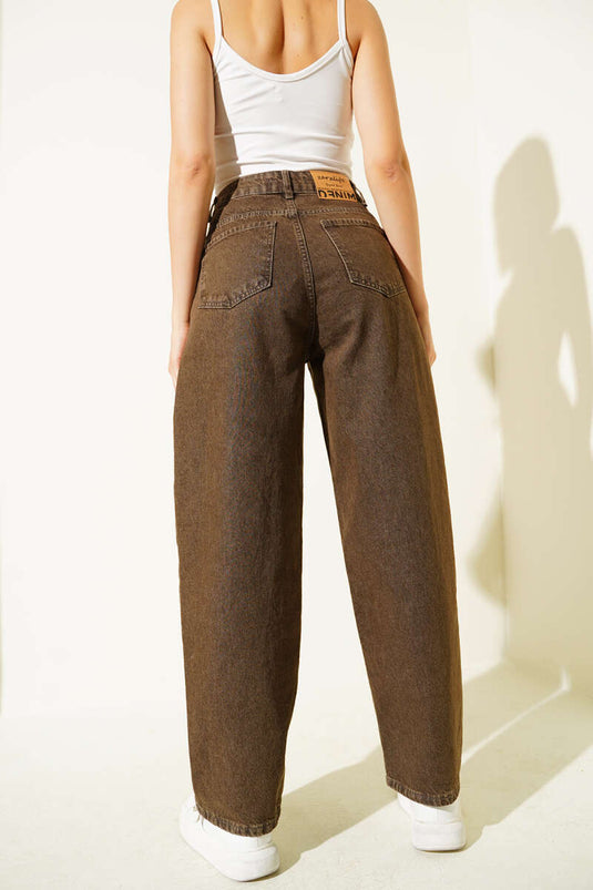 Cepli Palazzo Kot Pantolon Kahve