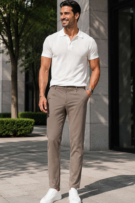 Cepli Regular Fit Tensel Pantolon Kum Bej