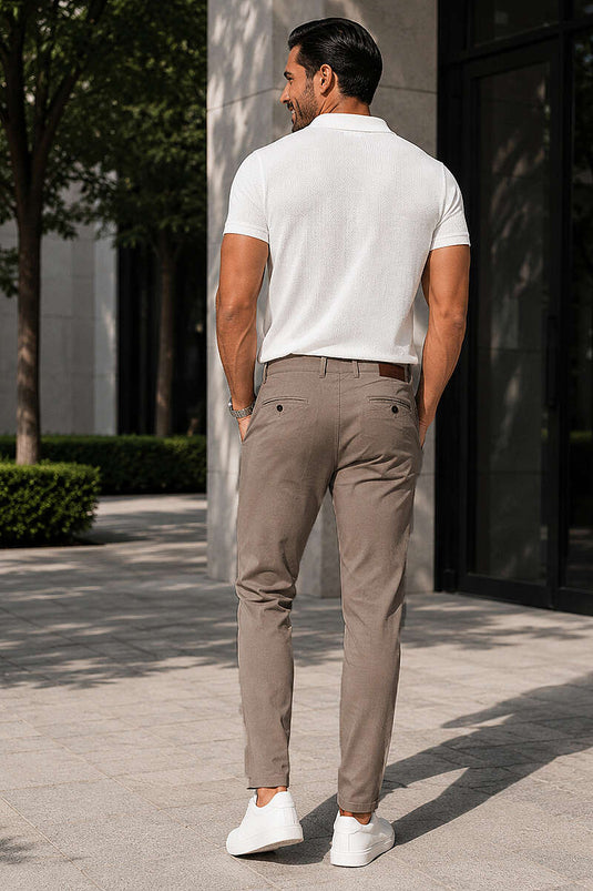 Cepli Regular Fit Tensel Pantolon Kum Bej