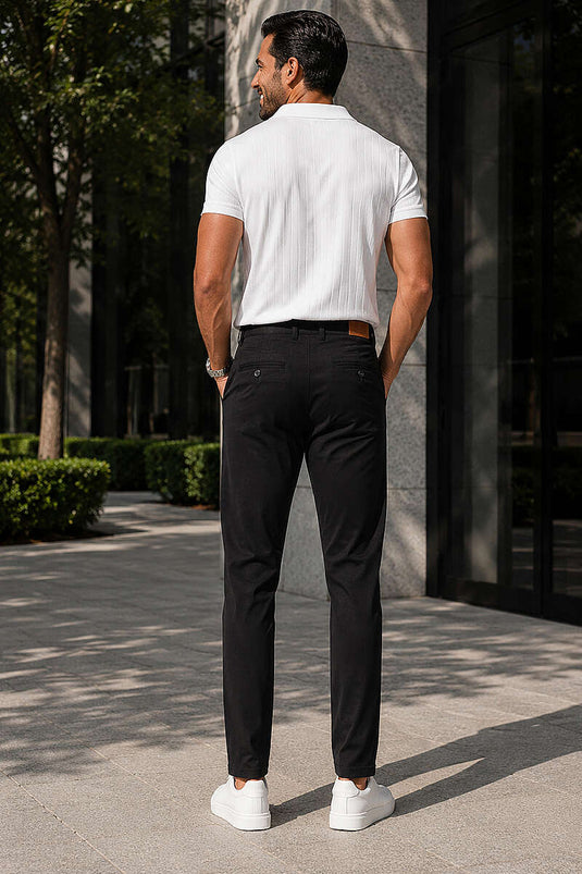 Cepli Regular Fit Tensel Pantolon Siyah
