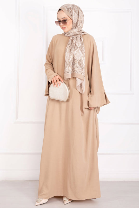 Ceyda Tesettür Abaya Bej