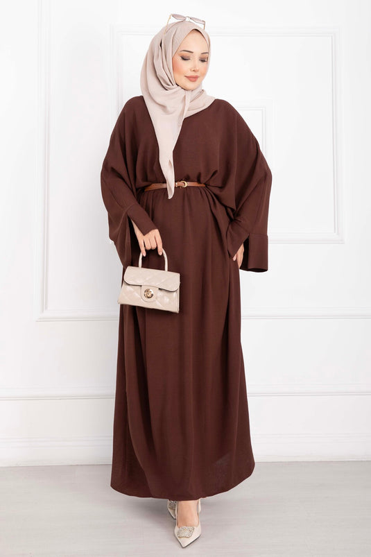 Ceyda Tesettür Abaya Kahve