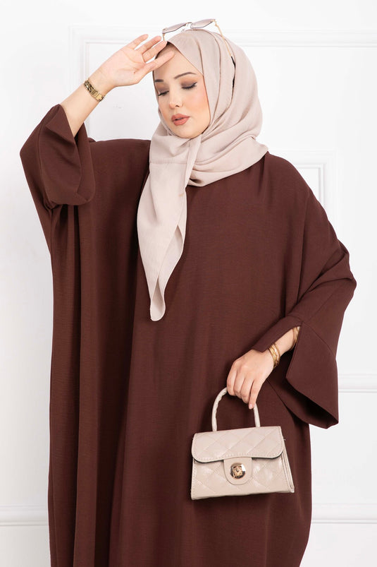 Ceyda Tesettür Abaya Kahve