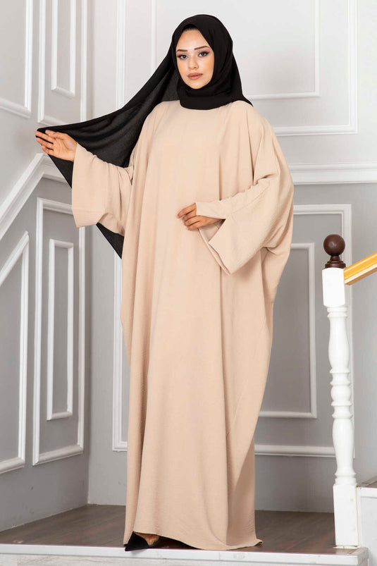 Ceyda Tesettür Abaya Krem