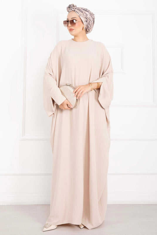Ceyda Tesettür Abaya Krem