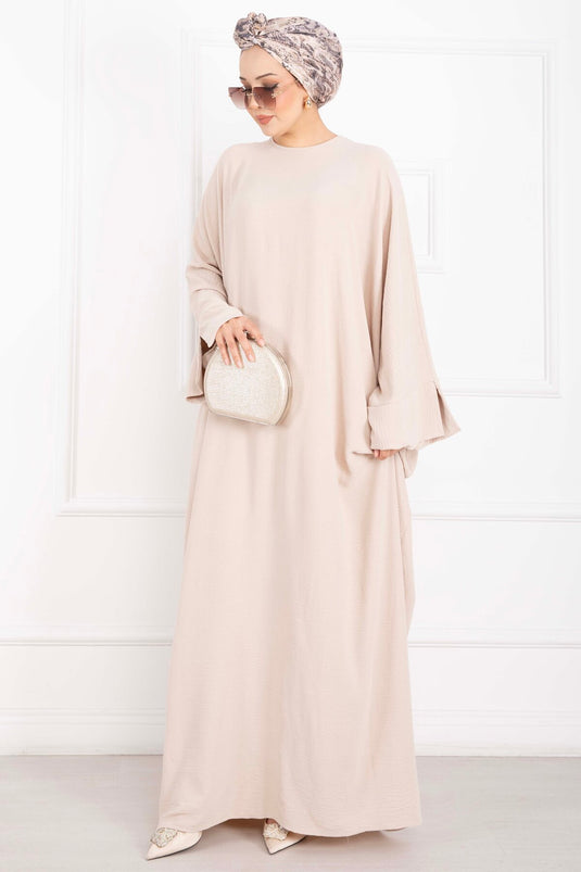 Ceyda Tesettür Abaya Krem