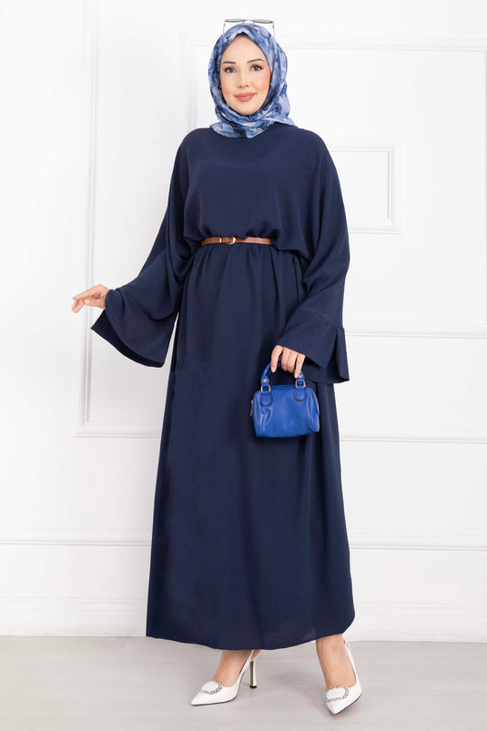 Ceyda Tesettür Abaya Lacivert