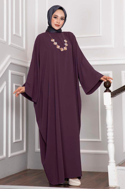 Ceyda Tesettür Abaya Mürdüm