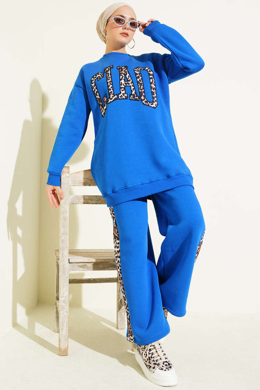 Ciao Leopardenmuster Dreifaden-Zweiteiler Saxe