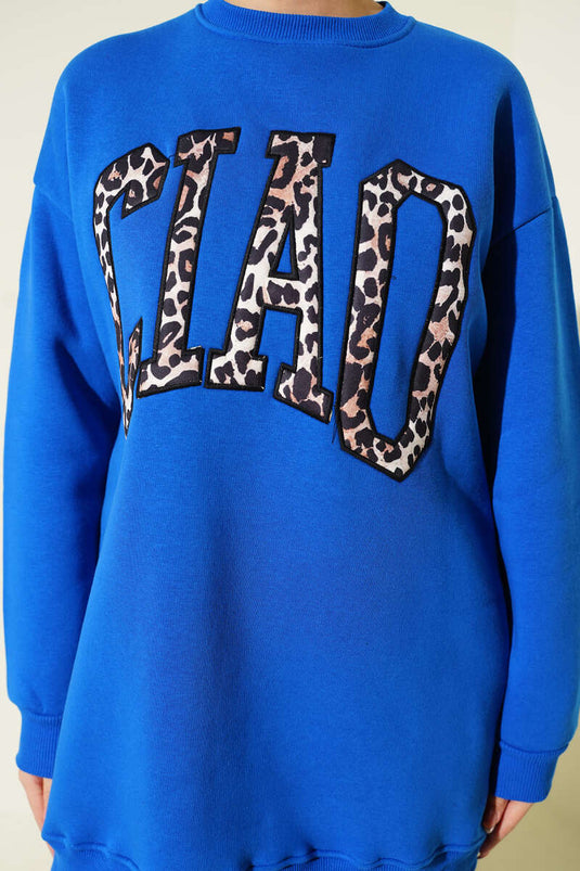 Ciao Leopardenmuster Dreifaden-Zweiteiler Saxe