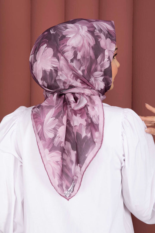 Floral Pattern Scarf Series Lilac