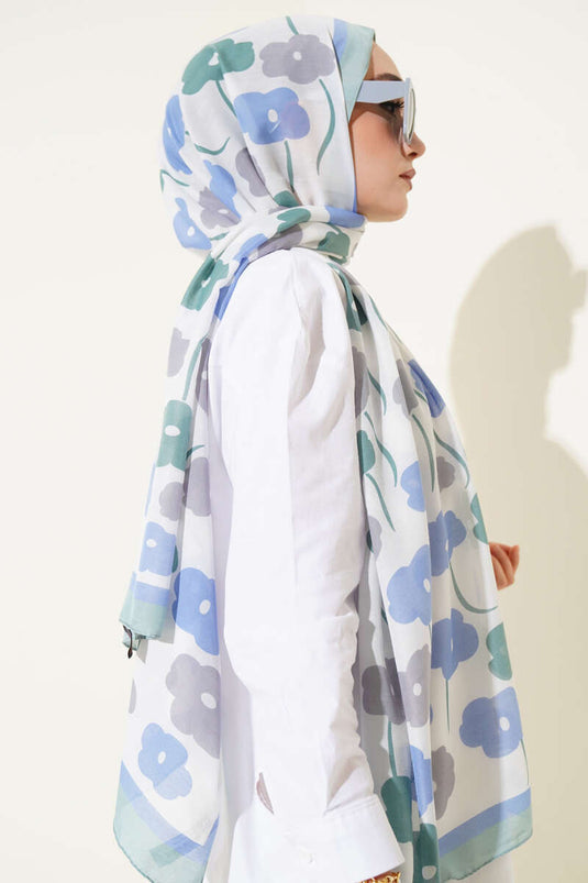 Floral Patterned Scarf Mint