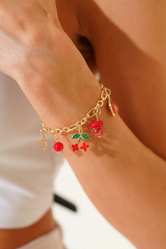 Bracelet en or avec motif de fleurs