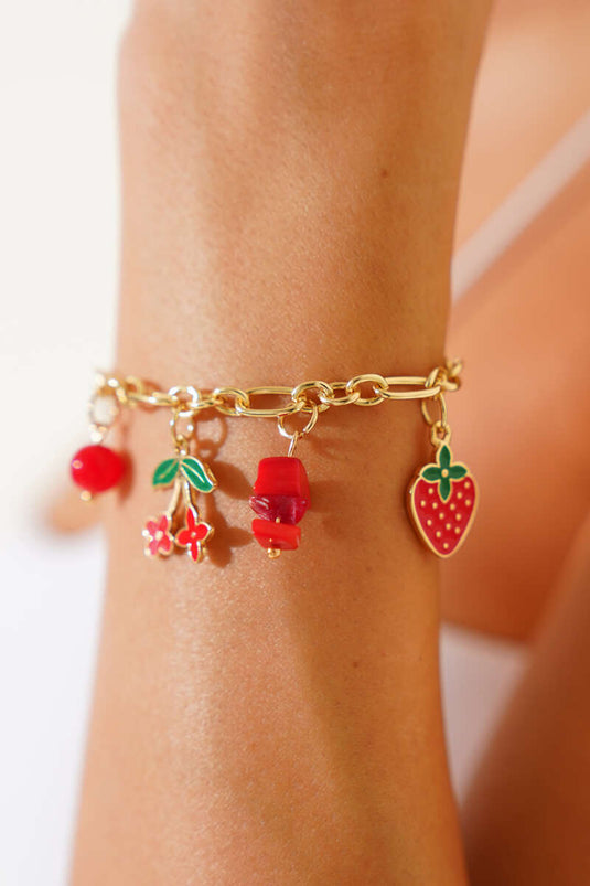 Bracelet en or avec motif de fleurs