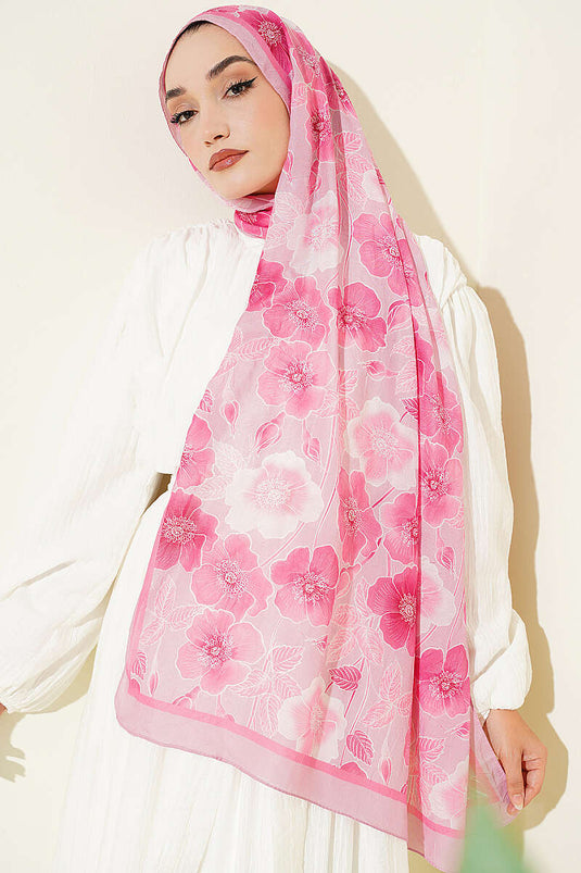 Assortiment Van 7 Bloemige Bamboe Kraş Roze