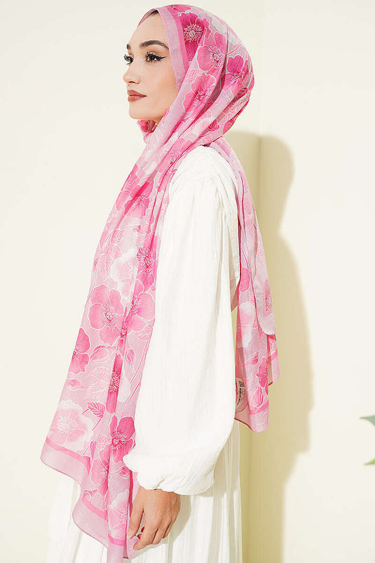 Assortiment Van 7 Bloemige Bamboe Kraş Roze